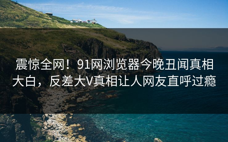 震惊全网！91网浏览器今晚丑闻真相大白，反差大V真相让人网友直呼过瘾  第1张