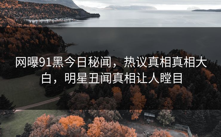 网曝91黑今日秘闻，热议真相真相大白，明星丑闻真相让人瞠目