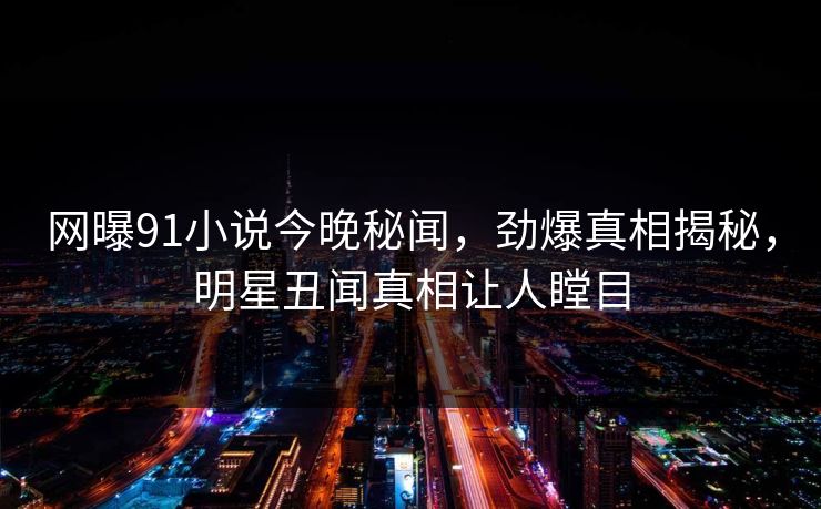 网曝91小说今晚秘闻，劲爆真相揭秘，明星丑闻真相让人瞠目