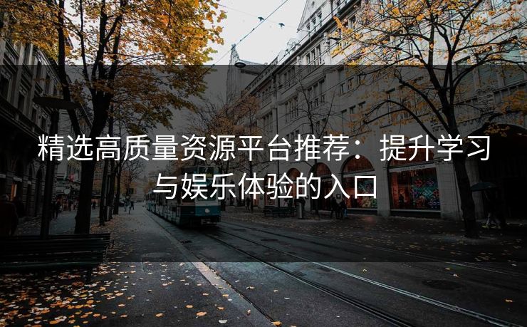 精选高质量资源平台推荐：提升学习与娱乐体验的入口