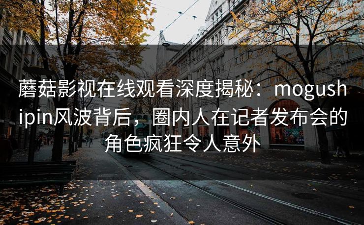 蘑菇影视在线观看深度揭秘:mogushipin风波背后,圈内人在记者发布会的角色疯狂令人意外