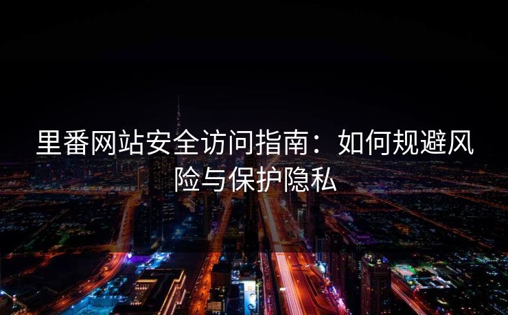 里番网站安全访问指南：如何规避风险与保护隐私